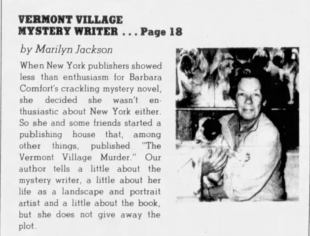 Vermont Village Murder by B. Comfort